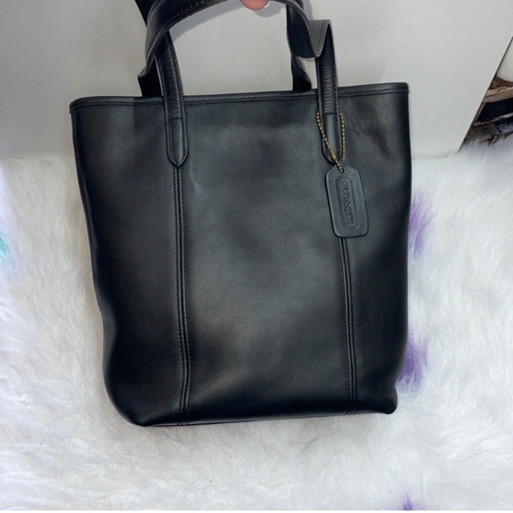 Coach Vintage Legacy Lunch Tote Black Leather 9077